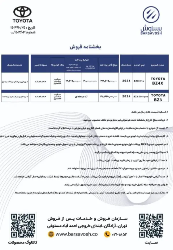 تویوتا های برقی