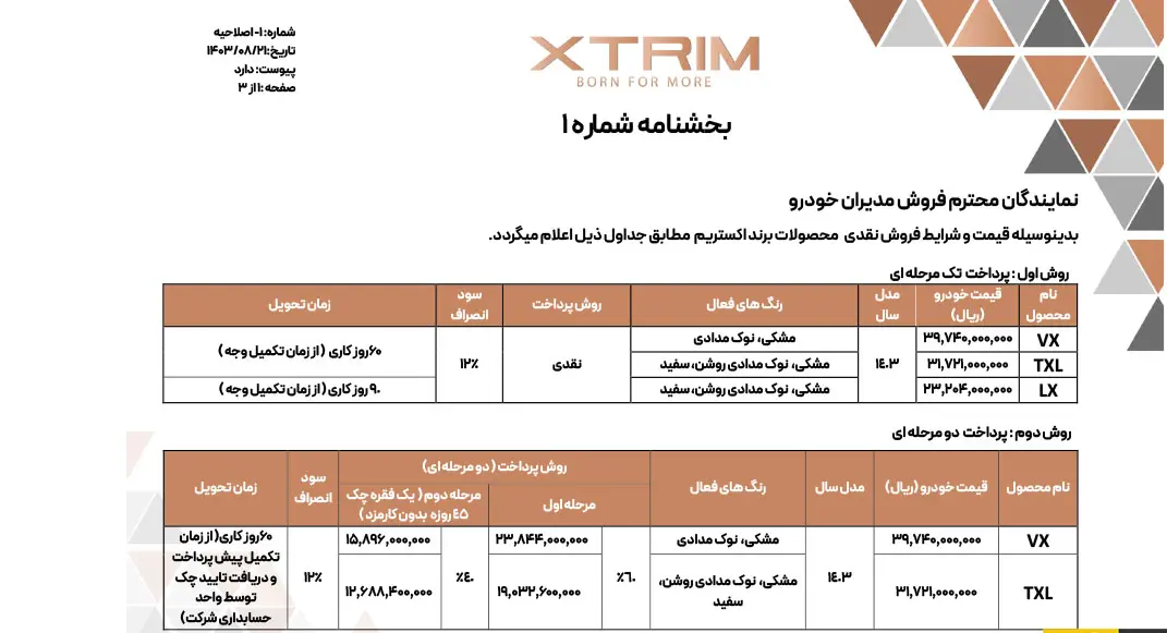 شرایط فروش اکستریم