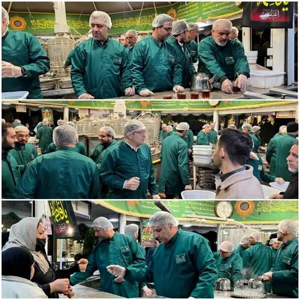خدمت رسانی مشترک پتروشیمی فارابی و پتروشیمی بوعلی سینا به زوار امام رضا(ع) در چایخانه رضوی
