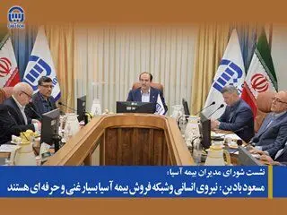 مسعود بادین: نیروی انسانی وشبکه فروش بیمه آسیا بسیار غنی و حرفه ای هستند
