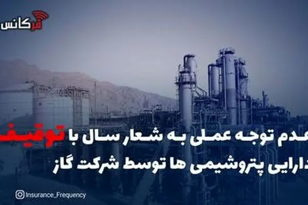 عدم توجه عملی به شعار سال با توقیف دارایی پتروشیمی ها توسط،شرکت گاز
