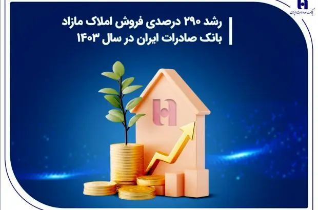رشد ۲۹۰ درصدی فروش املاک مازاد بانک صادرات ایران در سال ۱۴۰۳
