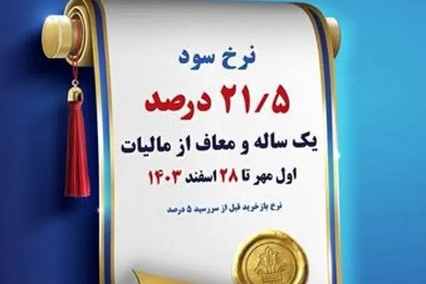 فروش اوراق گواهی سپرده ویژه عام با نرخ سود ۲۱٫۵ درصد در بانک کشاورزی
