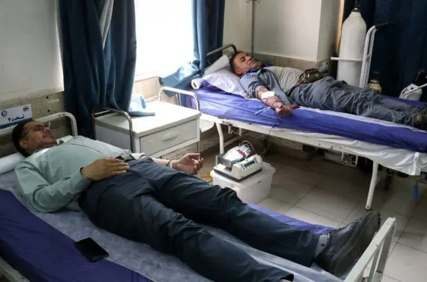استقبال کارکنان شرکت فولاد هرمزگان از اهداى خون؛ اهدای زندگی
