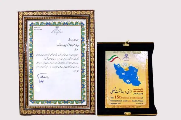 تقدیر از گل‌گهر در همایش ملی چشم‌انداز ایمنی
