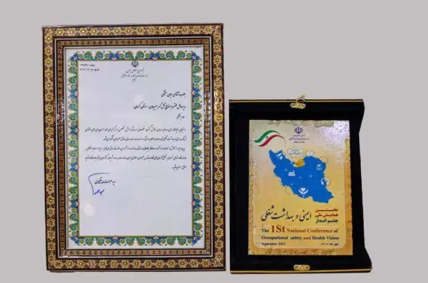 تقدیر از گل‌گهر در همایش ملی چشم‌انداز ایمنی
