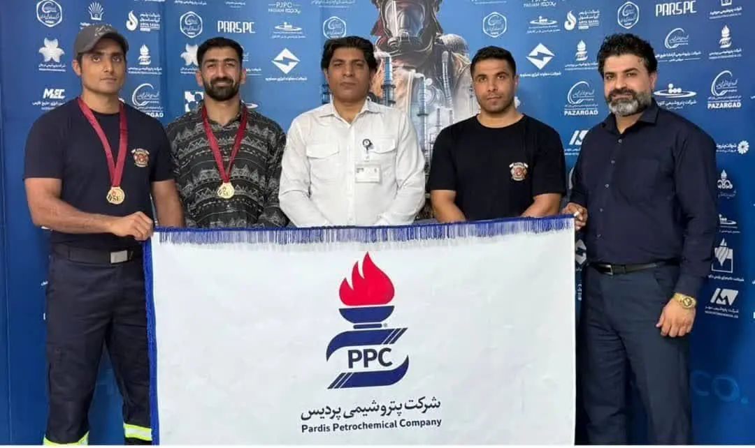قهرمانی تیم آتش‌نشانی پتروشیمی پردیس در رقابت‌های منطقه پارس
