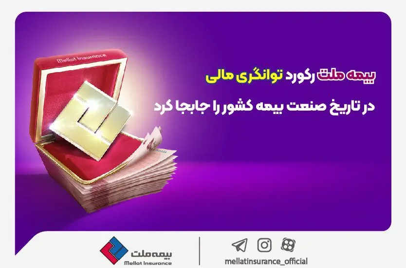 بیمه ملت رکورد توانگری مالی در تاریخ صنعت بیمه کشور را جابجا کرد