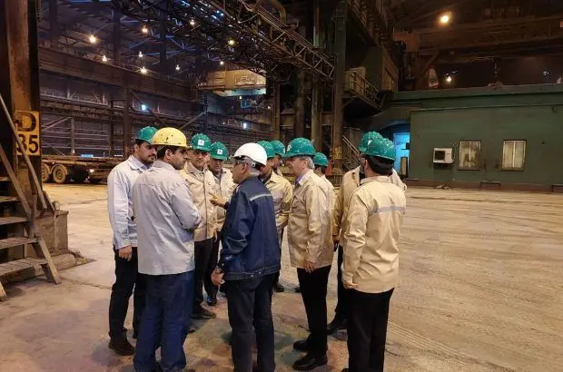 مدیران وزارت صمت از روند پیشرفت پروژه‌های فولاد خوزستان بازدید کردند
