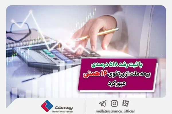 با ثبت رشد ۵۱۸ درصدی؛ بیمه ملت از پرتفوی ۱۶ همتی عبور کرد
