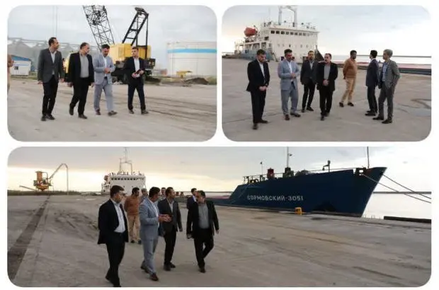 نظارت میدانی سرپرست معاونت امور بنادر و حوزه خزر سازمان از نحوه خدمات دهی در بندر کاسپین
