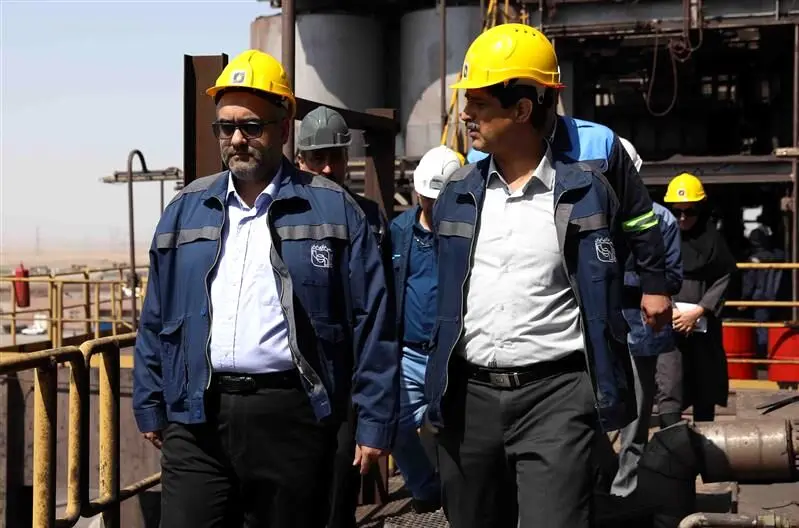 بازدید مدیرعامل شرکت سنگ آهن مرکزی ایران_بافق از روند تعمیرات کارخانه گندله سازی بافق
