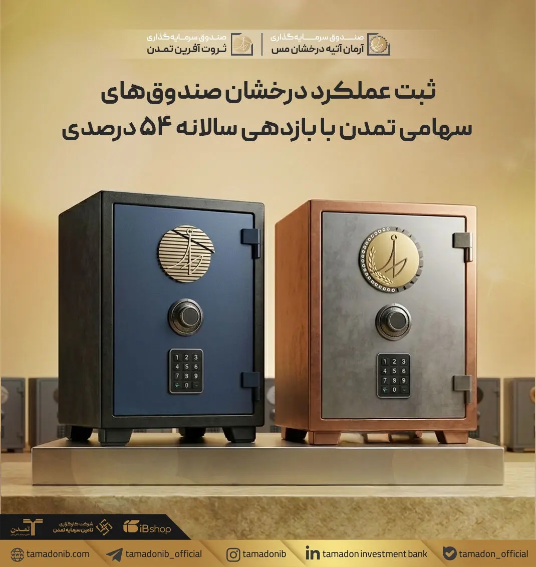ثبت عملکرد درخشان صندوق‌های سهامی تمدن با بازدهی سالانه ۵۴ درصدی
