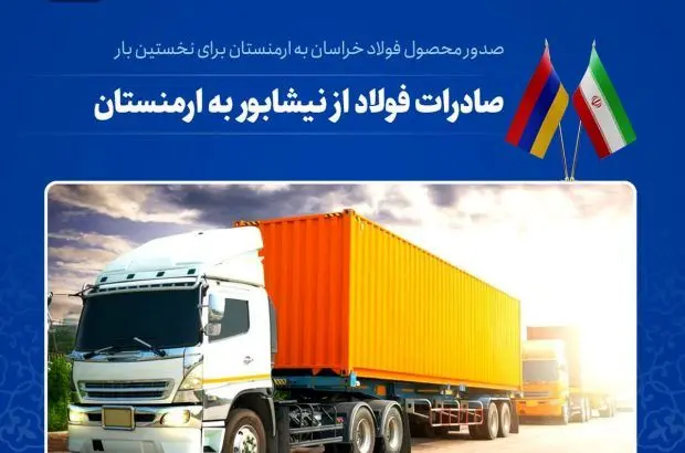 ارسال میلگرد فولاد خراسان برای نخستین بار به مقصد ارمنستان
