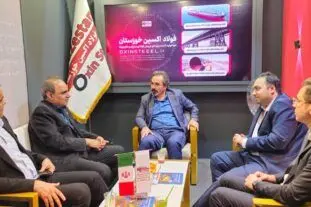 بازدید مدیرعامل هلدینگ صبا انرژی از غرفه فولاد اکسین خوزستان در پانزدهمین نمایشگاه معدن و صنایع معدنی ایران

