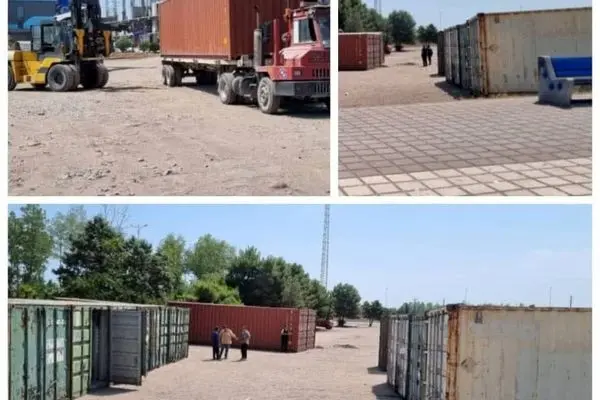 ۱۵ کانتینر برای انبار نگهداری از کالاهای غرفه‌ها مستقر شد
