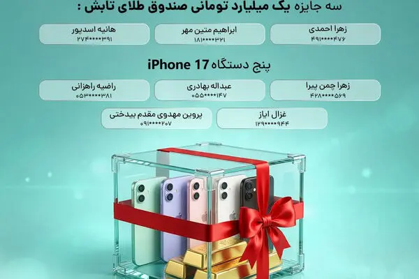 برندگان جوایز میلیاردی «کمپین قدردانی آی‌بی‌شاپ» مشخص شدند
