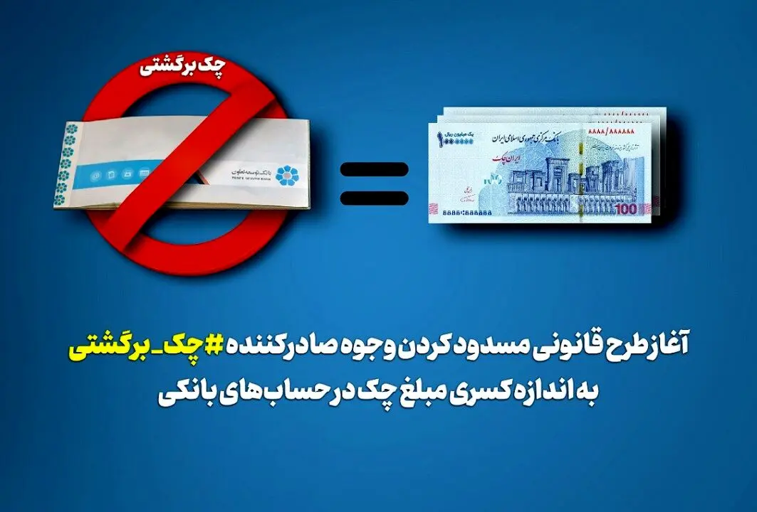 طرح مسدود کردن مبلغ چک در کلیه حسابهای بانکی در بانک توسعه تعاون اجرایی شد