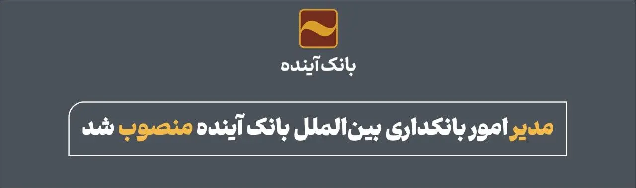 مدیر امور بانکداری بین‌الملل بانک آینده منصوب شد