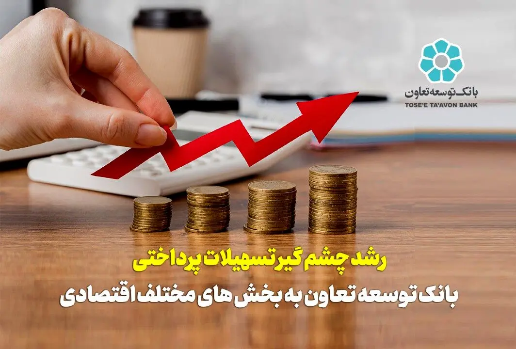 رشد چشم گیر تسهیلات پرداختی بانک توسعه تعاون به بخش های مختلف اقتصادی