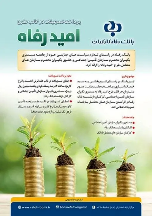 اسامی برگزیدگان دی ماه قرعه‌کشی تسهیلات طرح &quot;امید رفاه&quot; بانک رفاه کارگران اعلام شد
