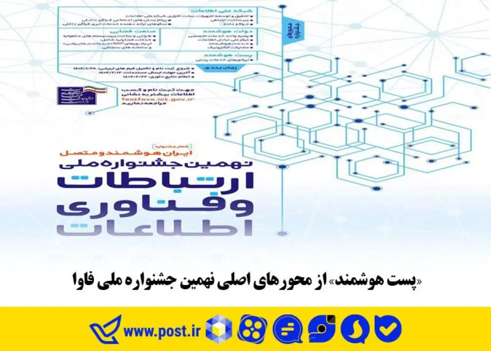 پست هوشمند&quot; از محورهای اصلی نهمین جشنواره ملی فاوا