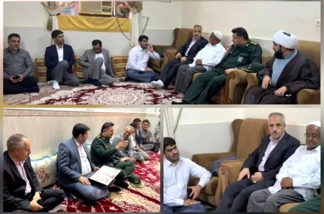 دیدار معاونان سازمان منطقه آزاد قشم با خانواده شهدا