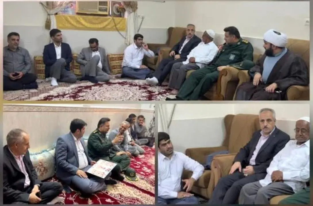 دیدار معاونان سازمان منطقه آزاد قشم با خانواده شهدا