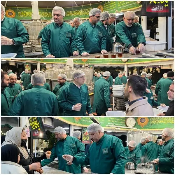 خدمت رسانی مشترک پتروشیمی فارابی و پتروشیمی بوعلی سینا به زوار امام رضا(ع) در چایخانه رضوی
