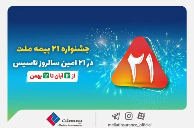 جشنواره ۲۱ بیمه ملت به مدت سه ماه برگزار می‌شود
