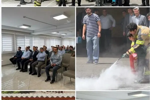 برگزاری مانور ایمنی و مقابله با آتش در بیمه دی 