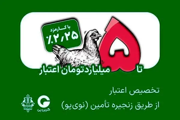 آغاز تخصیص اعتبار زنجیره تامین (نوی‌پو ) بانک کشاورزی به زنجیره مرغ 