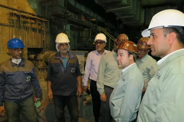 بازدید مدیرعامل و معاونان فولاد هرمزگان از عملیات شات‌دان
