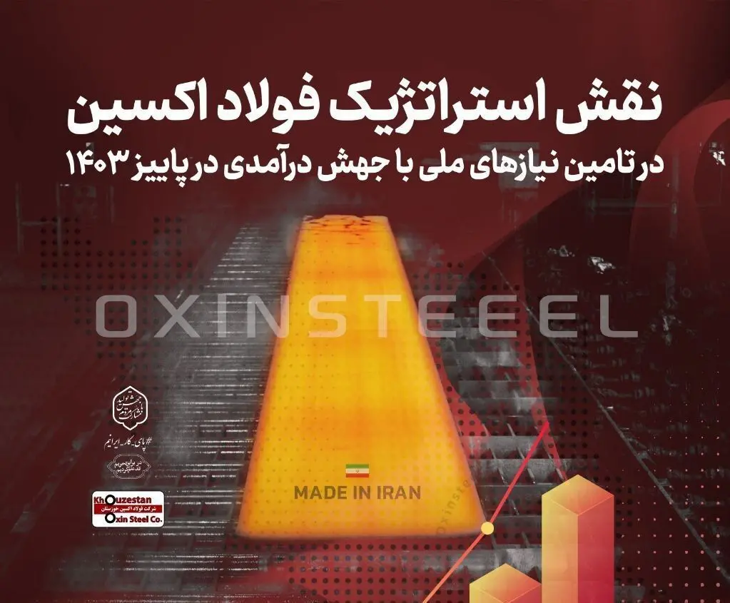 نقش استراتژیک فولاد اکسین در تامین نیازهای ملی با جهش درآمدی در پاییز ۱۴۰۳
