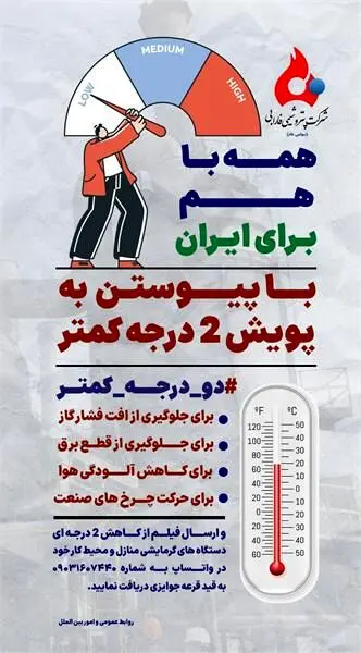 خانواده پتروشیمی فارابی نیز به پویش ملی دو درجه کمتر پیوست
