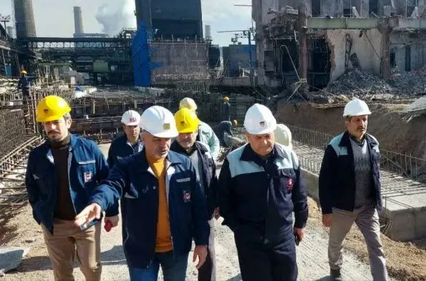 بازدید مدیرعامل از پروژه های در دست اقدام ذوب آهن اصفهان

