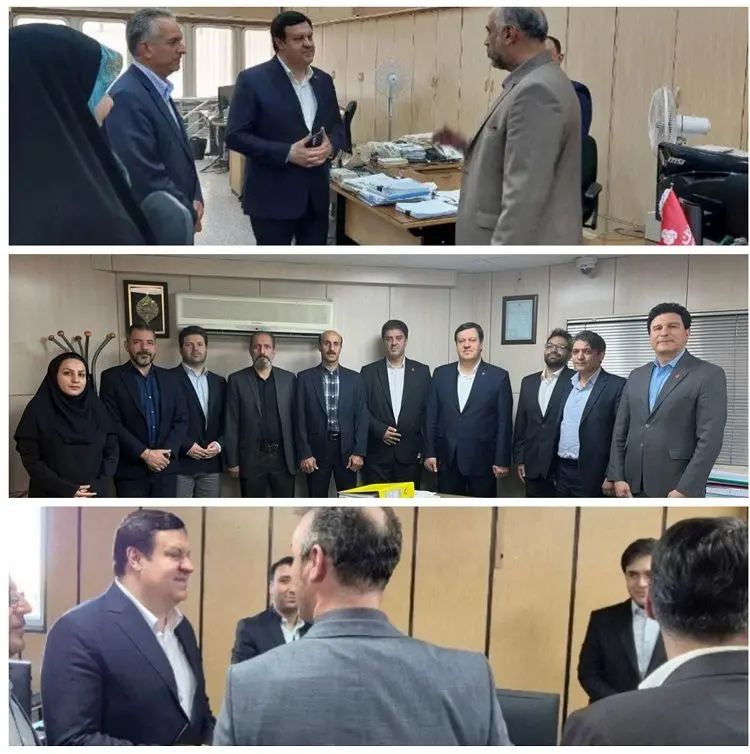 بازدید مدیرعامل بانک ملت از چند شعبه و واحد ستادی در تهران
