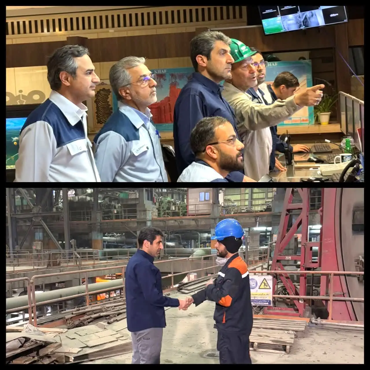 بازدید شبانه مدیرعامل فولاد سنگان از خطوط تولید
