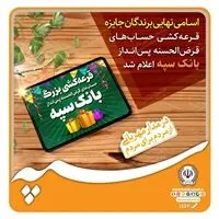 اسامی نهایی برندگان جشنواره حساب‌های قرض‌الحسنه پس‌انداز بانک سپه اعلام شد
