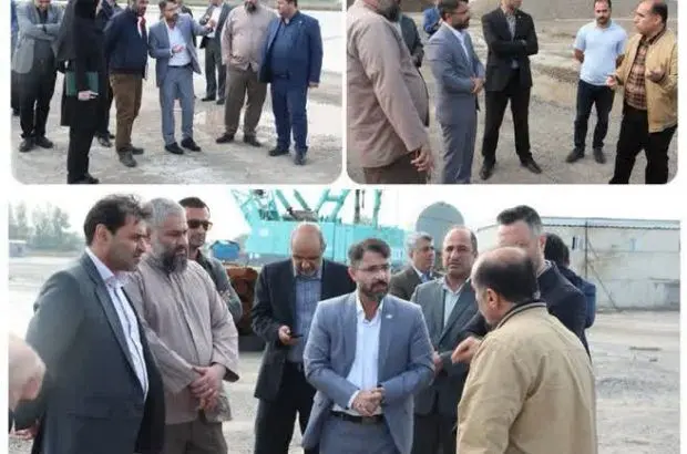 نظارت میدانی سرپرست سازمان منطقه آزاد انزلی از روند عملیات اجرایی پروژه اتصال راه آهن به بندر کاسپین
