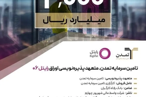 تامین سرمایه تمدن، متعهد پذیره‌نویسی اوراق «رایتل ۰۶»