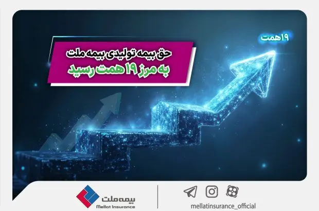حق بیمه تولیدی بیمه ملت به مرز ۱۹ همت رسید
