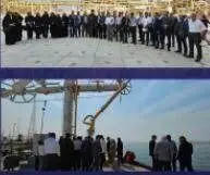 بازدید جمعی از اساتید دانشگاه شهید بهشتی از مجتمع و اسکله پتروشیمی هنگام
