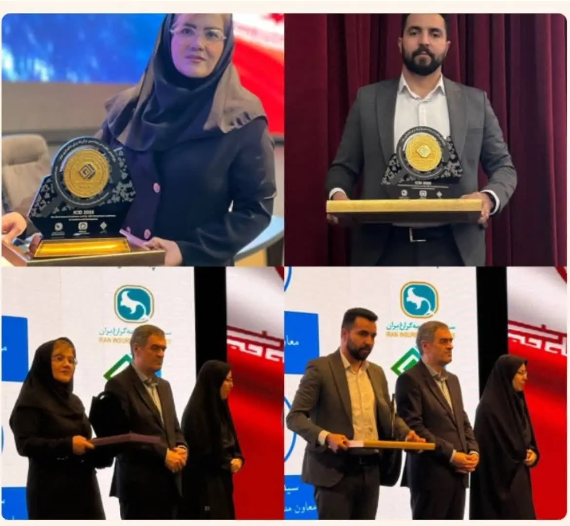 تقدیر از مدیران بیمه سامان در همایش ملی بیمه و توسعه
