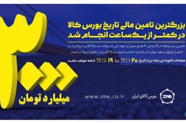 ۳ هزار میلیارد تومان برای پروژه های توسعه ای شرکت سنگ آهن مرکزی ایران
