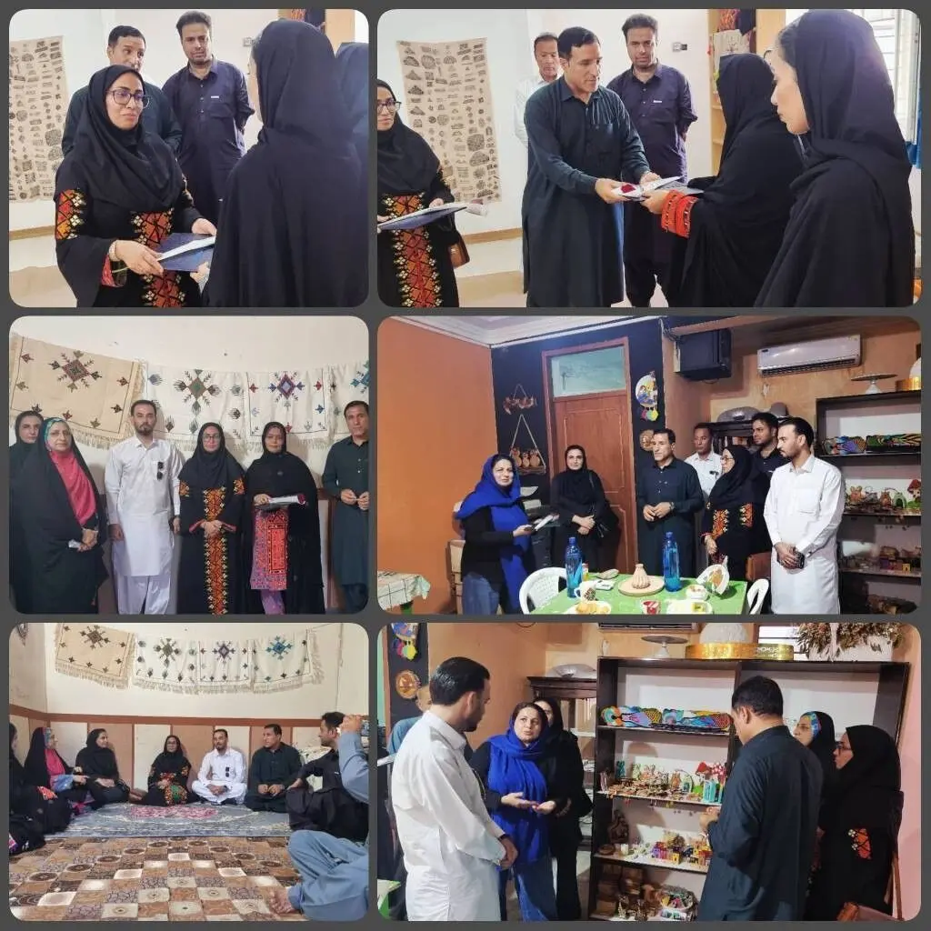 بازدید و تجلیل معاون فرهنگی، اجتماعی و گردشگری و هیات همراه از کارگاه‌های صنایع‌دستی
