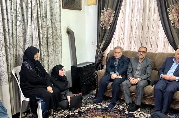 دیدار نوروزی مدیر عامل بیمه دی با خانواده شهید رضا گشت نورد
