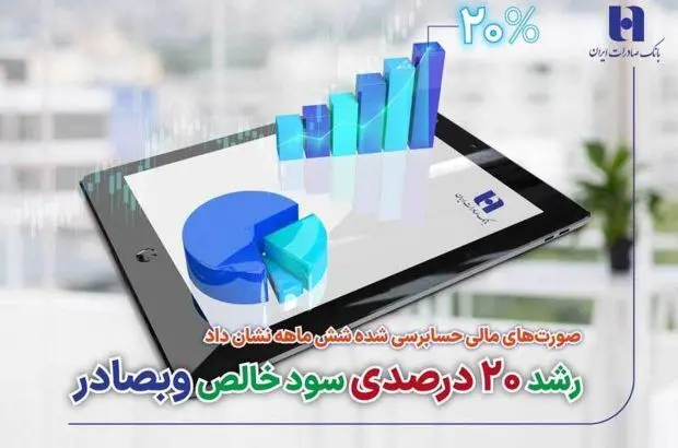 رشد ۲۰ درصدی سود خالص وبصادر
