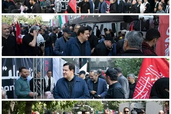 حضور مدیران و کارکنان بانک ملت در مراسم بدرقه رهبر شهید انقلاب - بازدید مدیرعامل از روند خدمت رسانی به مردم در موکب‌ها
