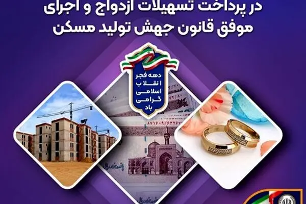 جهش ۳۵ درصدی بانک سپه در پرداخت تسهیلات ازدواج و اجرای موفق قانون جهش تولید مسکن
